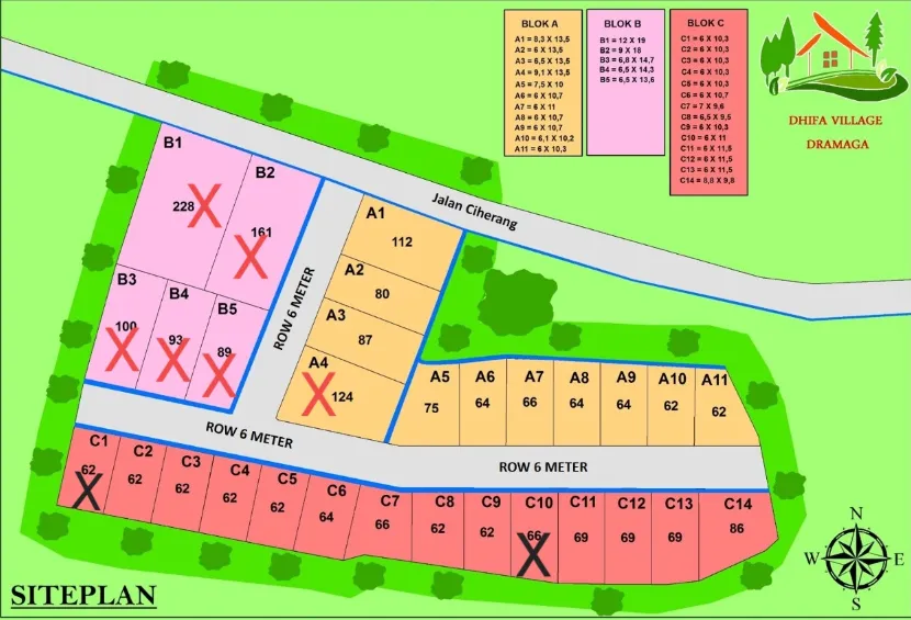 Dhifa Village Dramaga - Rumah Syariah Bogor Strategis Dekat Lingkar Dramaga - Laladon 2 siteplan Dhifa Village Dramaga