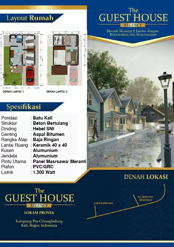 rumah di bogor-the guest house regency-rumah minimalis Bogor