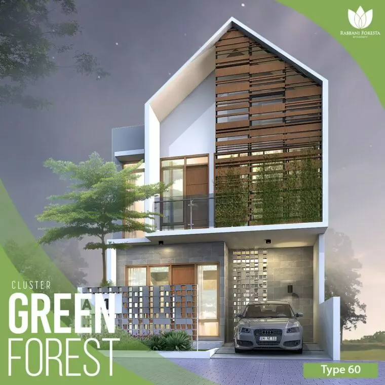 desain rumah Cluster Green Forest
