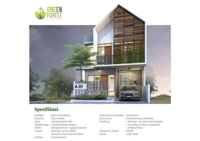 Rabbani Foresta Residence Rumah 2 Lantai Strategis di Kota Bogor 1